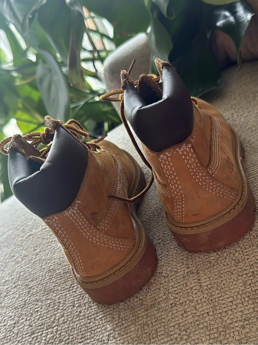 Timberland Kids Brown Leather Lace-Up Boots